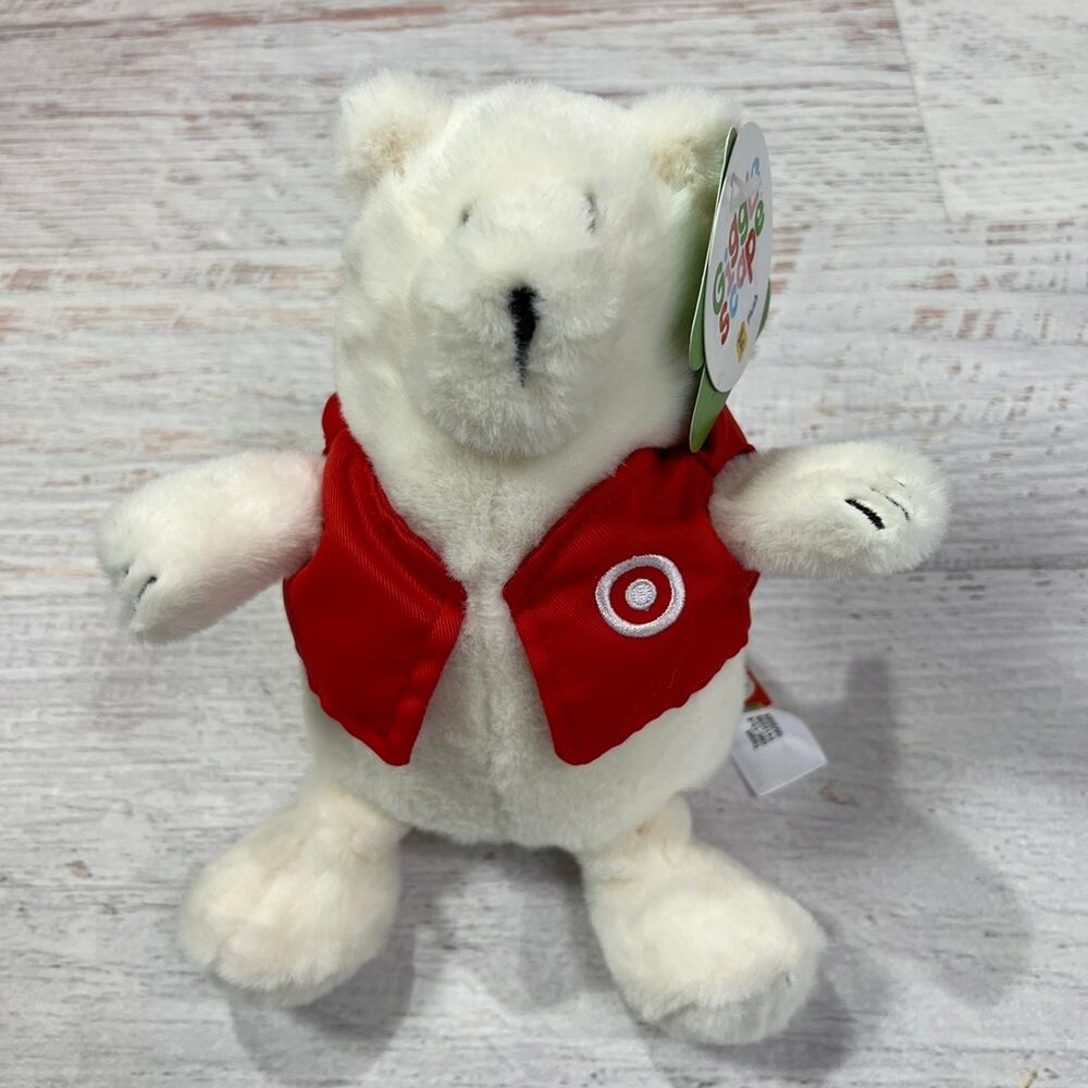 Gigglescape 7" Polar Bear Plush with Vest NEW